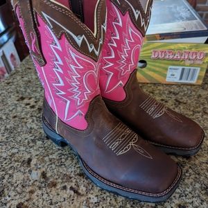 Ladies Durango Pink Ribbon Cowboy Boots Size 8